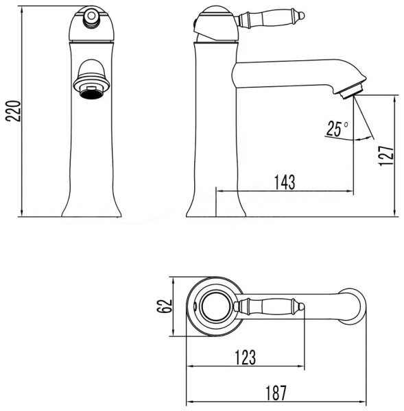 Смеситель для раковины Lemark Villa (LM4837C)